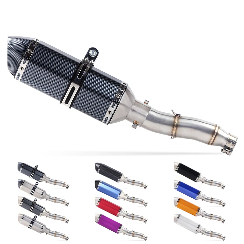 Llena de la motocicleta sistema de Escape silenciador de Escape antideslizante para YAMAHA XG250 XT250 modificado póngase en contacto con medio tubo adaptador de conexión