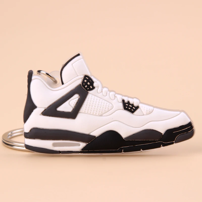 Picture Color1 Брелок Новые экзотические мини Jordan 4 Ретро обуви ключевая цепь Для мужчин и Для женщин детские подарочные брелки на баскетбольных кроссовок ключ держатель Porte Clef - Цвет: Picture Color1