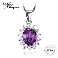 Jewelrypalace princesa diana william middleton 3.2ct creado alejandrita de zafiro colgante de plata de ley 925 sin una cadena