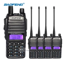 4pcs Baofeng uv-82 Walkie Talkie With Headset Dual-Band VHF UHF 2 Way Radios Long Range Mobile CB Radio Communicator Transceiver
