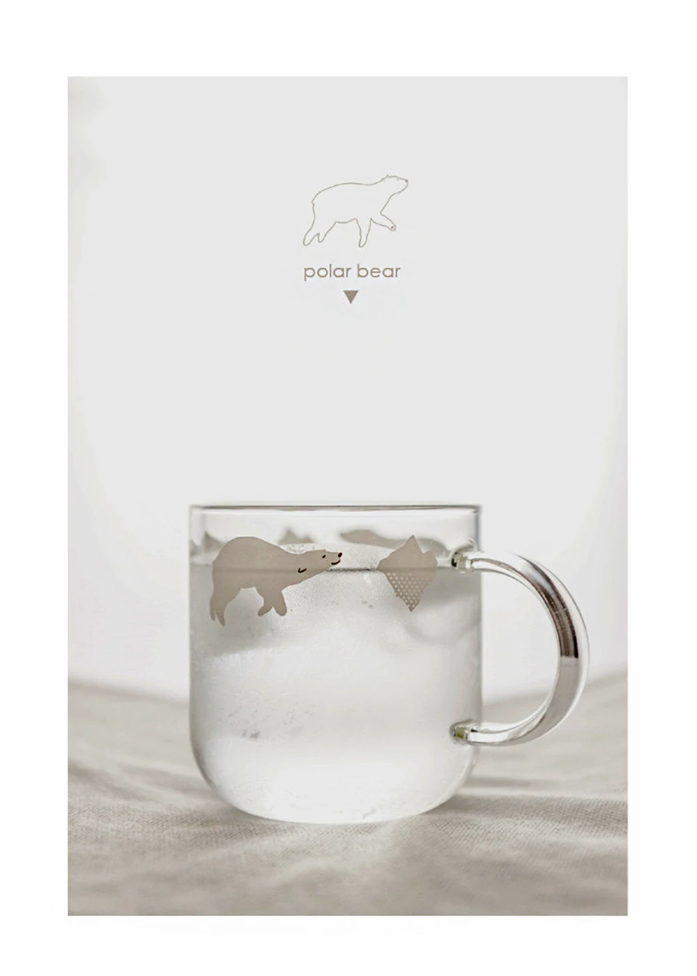 Креативный стеклянный полярный медведь с изображением антарктических пингвинов с узором высокотемпературное стекло бора с кружка для воды с ручкой кофейная чашка молочная чашка