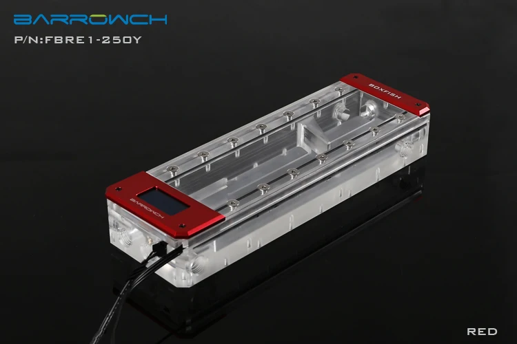 Barrowch Boxfish серия акриловый квадратный резервуар+ цифровой OLED Дисплей термометр LRC2.0 5V 3PIN синхронизации 150/200/250 мм