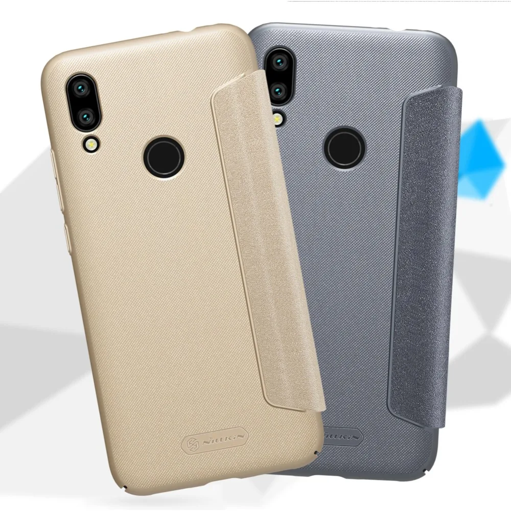 For Xiaomi Redmi 7 case Nillkin Sparkle Flip Case mobile phone house protector Protective | Мобильные телефоны и