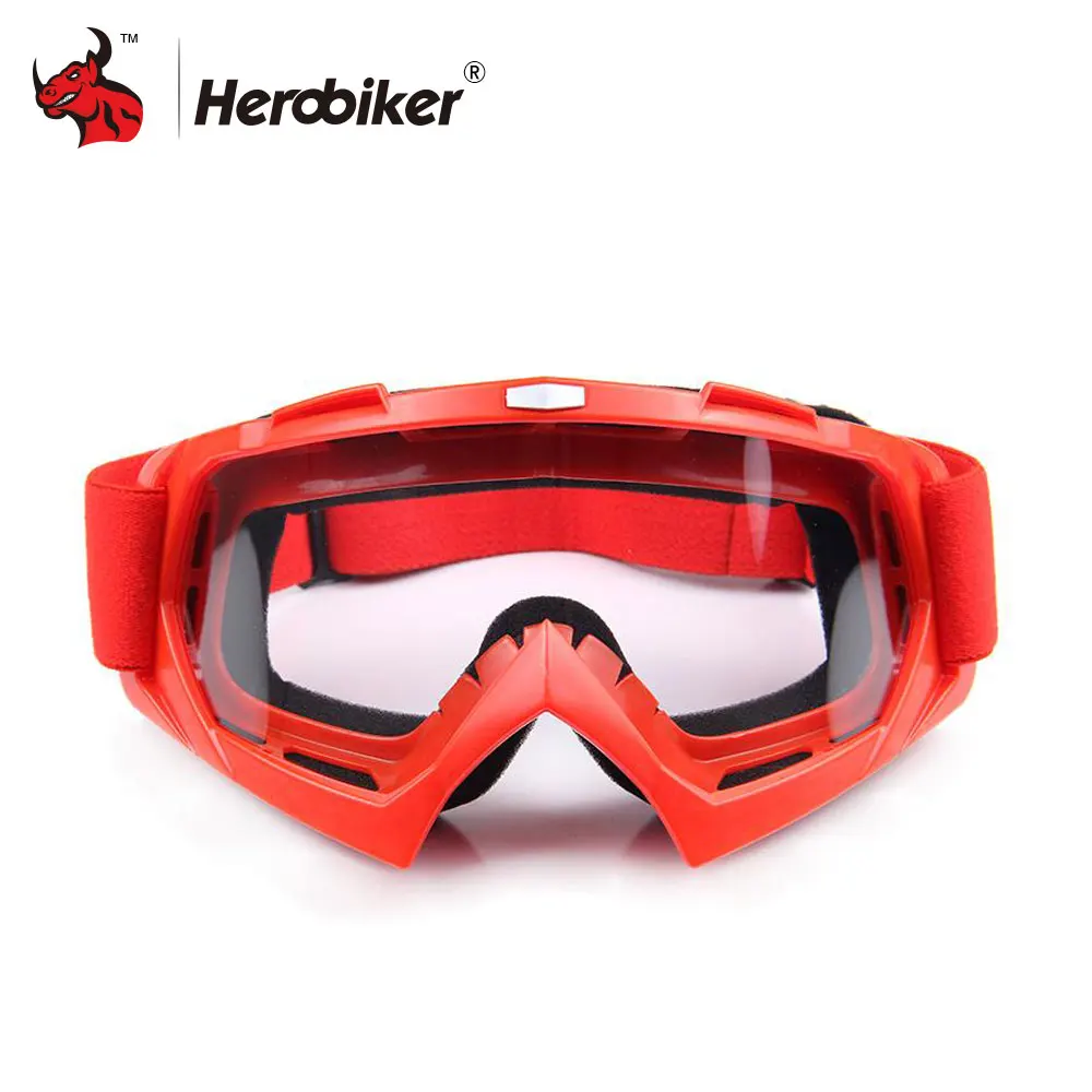 HEROBIKE Motocross Goggles Winter Skate Sled ATV Eyewear font b Sunglasses b font Motorcycle Goggles Clears