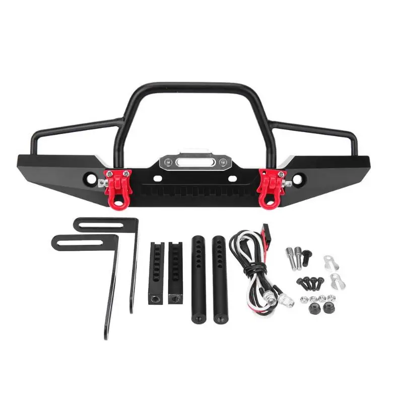 

Simulation Climbing Vehicle RC Rock Crawler Front Bumper with 2 LED Lights