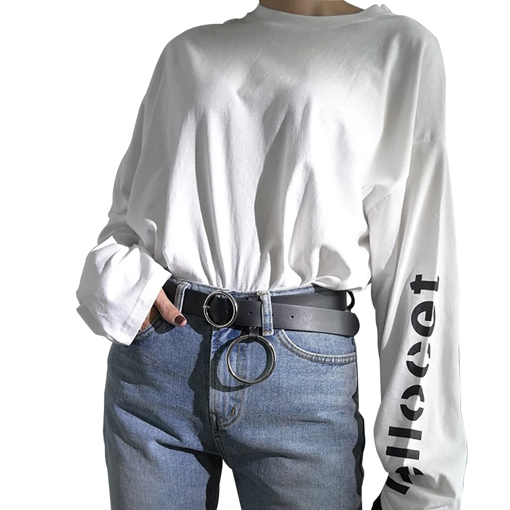 Горячая Распродажа, треугольные круглые ремни с пряжкой, женский популярный джинсовый ремень для отдыха, ремень с металлической пряжкой, черный ремень для женщин