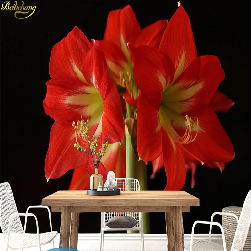 

beibehang Custom Photo Wallpaper 3d Naked Lily Flower Flower Cafe Restaurant Theme Hotel Background Mural papel de parede