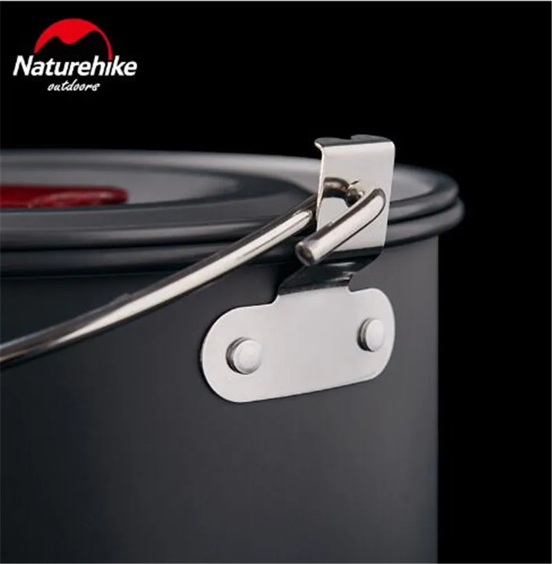 Naturehike 4-6 personas acampan al aire libre ollas alúmina durable Utensilios de cocina ultraligero cocina picnic campamento hervidor 4l gran capacidad