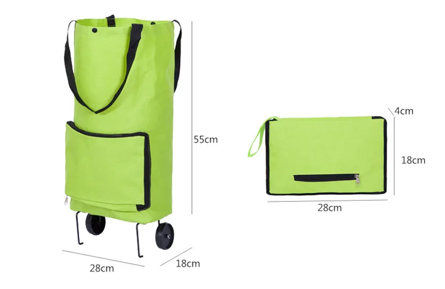 Модная Складная домашняя тележка многоразовая сумка для покупок корзина портативная Экологичная сумка для хранения Большая складная ручка сумки