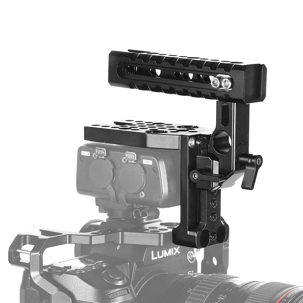 SmallRig DMW-XLR1 Шлем Комплект для цифрового фотоаппарата Panasonic S1/S1R и GH5/GH5S Камера клетка с ручкой сверху комплект с ручным управлением с холодным башмаком для/Железнодорожный вокзал-2367