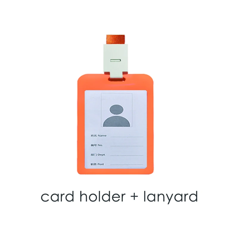 1pc Credit Card Holders Women Men Bank Card Neck Strap Card Bus ID holder students kids Identity badge with lanyard (6)