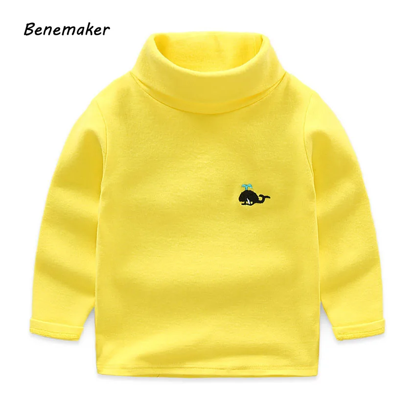

Benemaker Turtleneck Knitted Sweaters For Girls Boys Autumn Long Sleeves 2-8Y Children's Clothing Warm Baby Kids Pullovers JH055