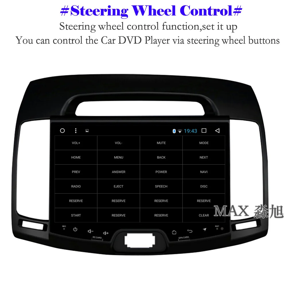 MAX 2G 32G восемь ядер Android 8.1.0 автомобильный DVD для Hyundai Elantra 2007 2011 Радио RDS Bluetooth