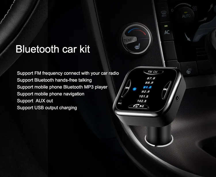 fm-передатчик Bluetooth Автомобильный MP3 аудио плеер transmissor FM модулятор автомобильный комплект громкой связи с двумя USB