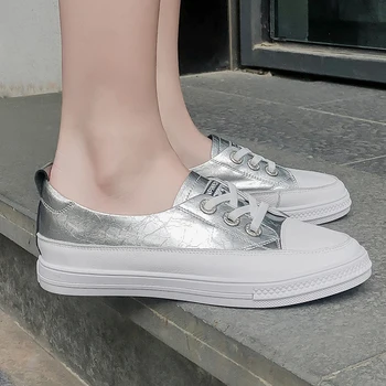 

INS hot Genuine Leather shoes 22.5-24.5 cm length Cowhide sports shoes Spring and Autumn white shoes Leisure sport 2 colors