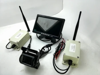 

12v/24v Farming Mining Logging heavy duty Car truck trailer Parking reverse backup rear view system, 7" Monitor Wireless camera