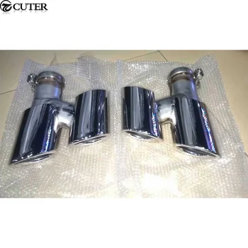 

car styling Stainless Steel Muffler Exhaust Pipe End Tips Exhaust tail throat For Porsche Panamera 10-15