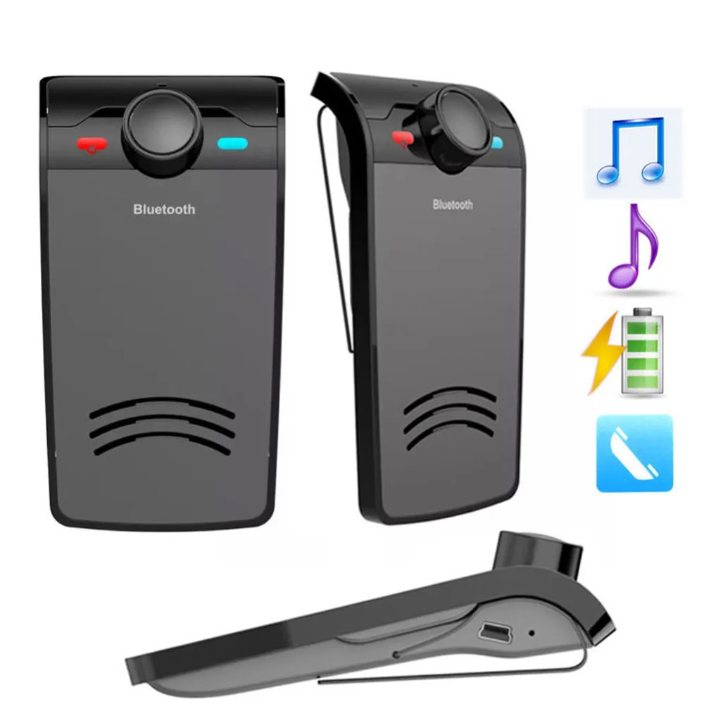 

Wireless Bluetooth Handsfree Car Kit Speakerphone Sun Visor Clip For SAMSUNG iPhone all build in Mic & Speaker