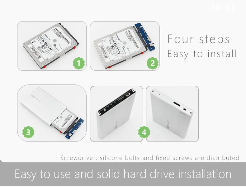 JEYI Q5w 2,5 Мобильный HDD SSD BOX USB3.0 отделка все алюминиевые SATA3 скорость 9,5 мм или 7 мм жесткий диск Встроенный переключатель защиты записи