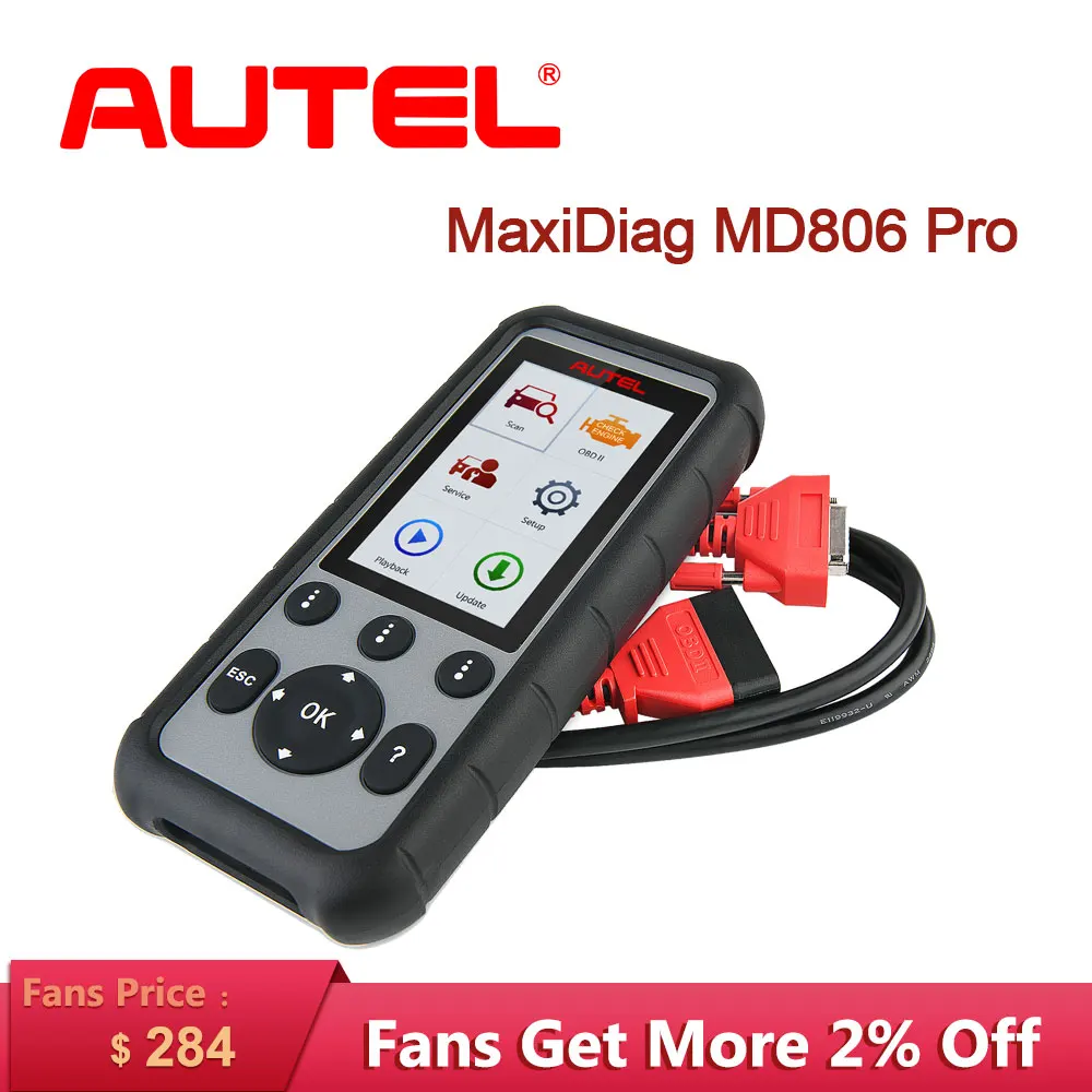 Autel MaxiDiag MD806 Pro OBD2 автомобильный диагностический инструмент считыватель кодов OBD 2 автоматический сканер полная система диагностики Автомобильный сканер