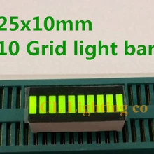 Лучшая цена! 10 сетка светодиодный цифровой трубки Зеленый 10-сегментный световой бар 25x10 мм светодиодный дисплей