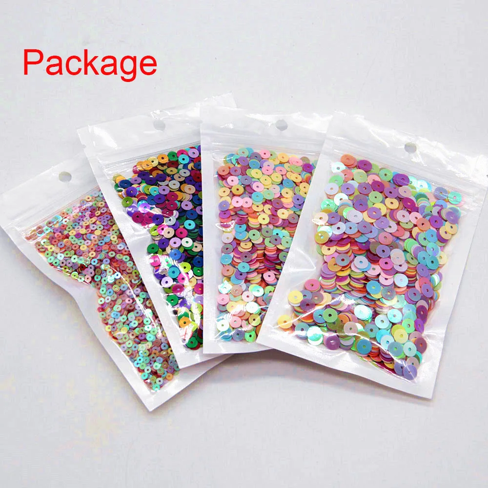 Плоские круглые блёстки из ПВХ 3/4/5/6 мм свободные украшения для шитья пайеток