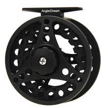 1/2 3/4 5/6 7/8WT Aluminum Fly Fishing Reel Black Adjustable Drag Large Arbor Right or Left-Handed Fly Reel
