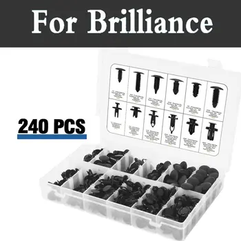 

240pcs/Set Car Auto Push Clips Trim Clip Assortment Kit With Plastic Rivets For Brilliance Frv H230 H530 M1 M2 M3 V5