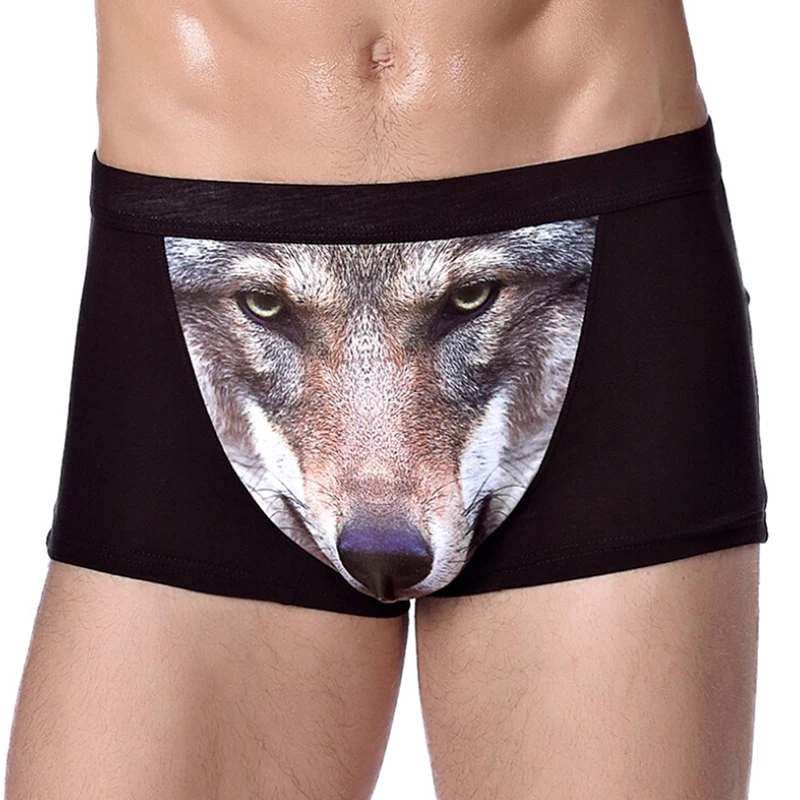 1PC Male Cotton Wolf Underwear Boxer Shorts Pouch Bulge Sexy