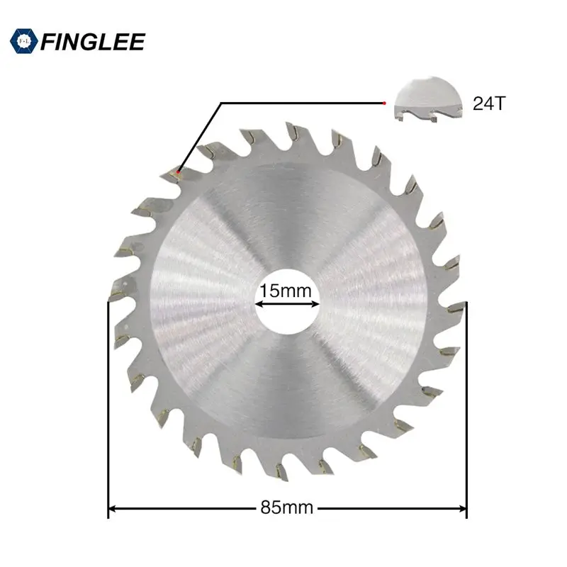 FINGLEE 1 шт. 85 мм TCT Деревообработка мини циркулярная пила акрил пластик; режущее лезвие общего назначения для дерева