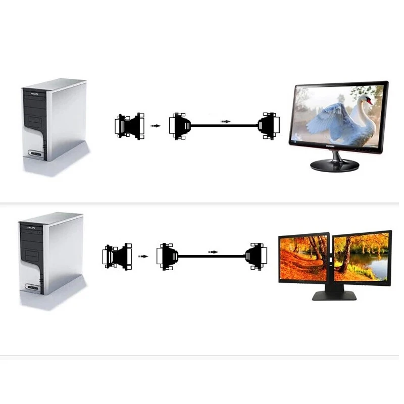 Адаптер видеоконвертера для ПК ноутбука HDTV LCD DVD компьютера проектора монитора 1