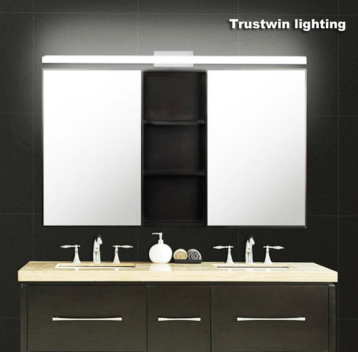Светодиодный, современный, акриловый, зеркальный, туалетный светильник, зеркальная лампа, бра для ванной комнаты, водонепроницаемый, настенный светильник, длинный, квадратный, зеркальный светильник