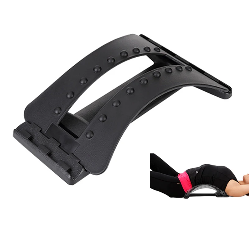 

Magic Fitness Back Massage Stretcher Equipment Relax Stretcher Support Lumbar Spine Chiropractic Pain Relief Body Care