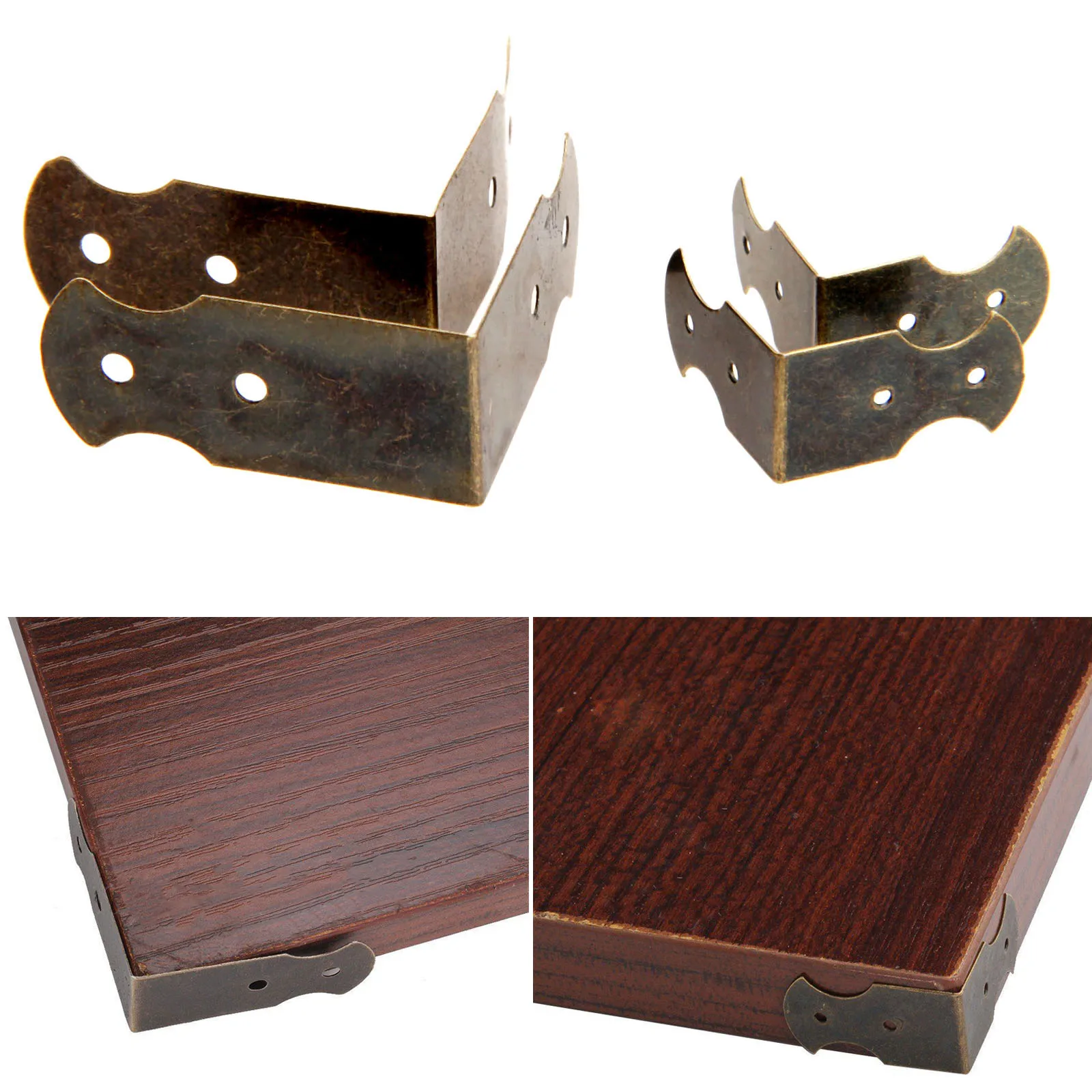 4 Fashion Jewelry Box Decorative Wood Gift Case Furniture Corner Protector Guard