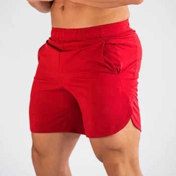 

New Quick Dry Running Shorts Men Solid Sports Clothing Fitness Bodybuilding Short Pants Sport Homme Gym Training Shorts Beach