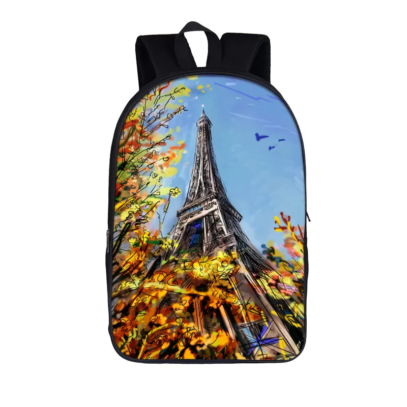 Карта мира/Лондон Пейзаж/Эйфелева башня рюкзак для мужчин и женщин рюкзак дорожная сумка Детские школьные сумки для молодежный рюкзак - Цвет: 16YH04