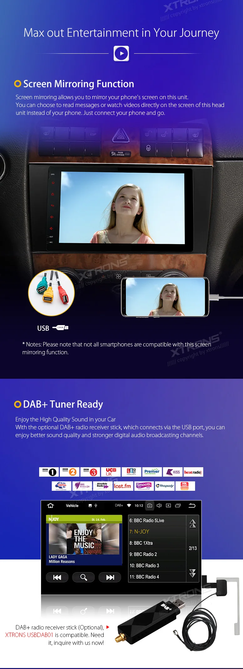 Discount XTRONS Android 8.0 Car Stereo Radio Player GPS No DVD for Mercedes Benz W209 2005 2006 W203 C180 C200 C220 C230 C240 C250 C270 9