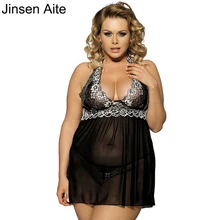 Горячее сексуальное кружевное белье плюс размер Underwear нижнее белье для женщин Холтер Детские куклы сорочка пижамы платье ночное белье Неглиже JS435