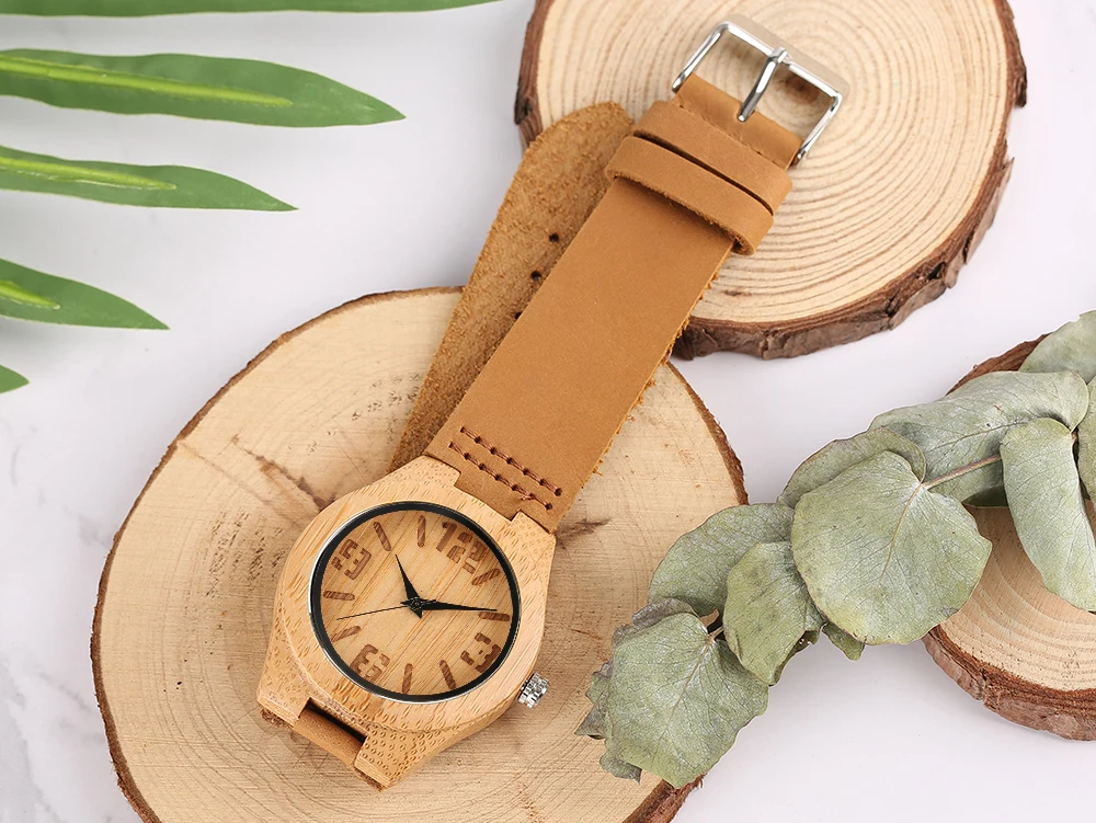 YISUYA Nature Wooden Quartz Wrist Watch Women Fresh Casual Bamboo Clock for Ladies Near Nature Women Watches with Gift Bag Reloj (13)