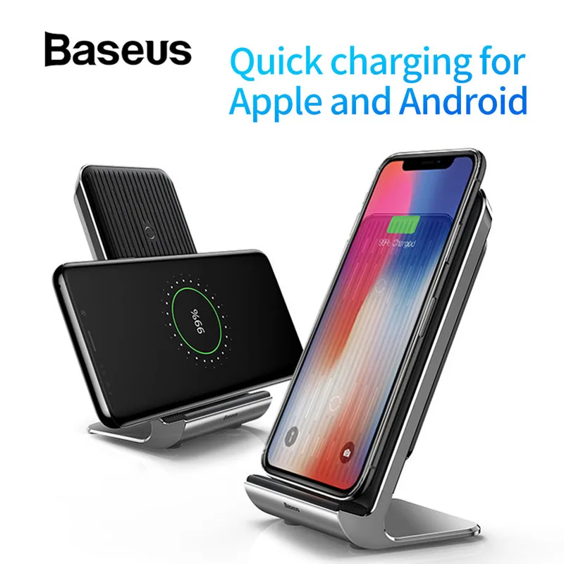 Baseus 10 Вт Qi Беспроводное зарядное устройство для iPhone X Xs Max 8 быстрая Беспроводная