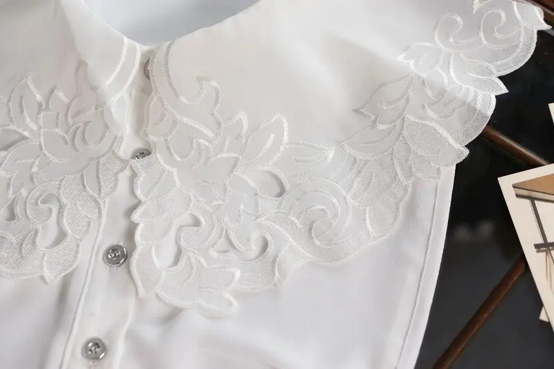 Женское Ожерелье с вышивкой и жемчужинами|collar shirt|shirt whitewhite shirt |