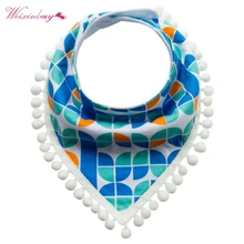 10 стилей, аксессуары для новорожденных мальчиков и девочек, мягкий хлопковый шарф с треугольниками для малышей, оранжево-желтое полотенце