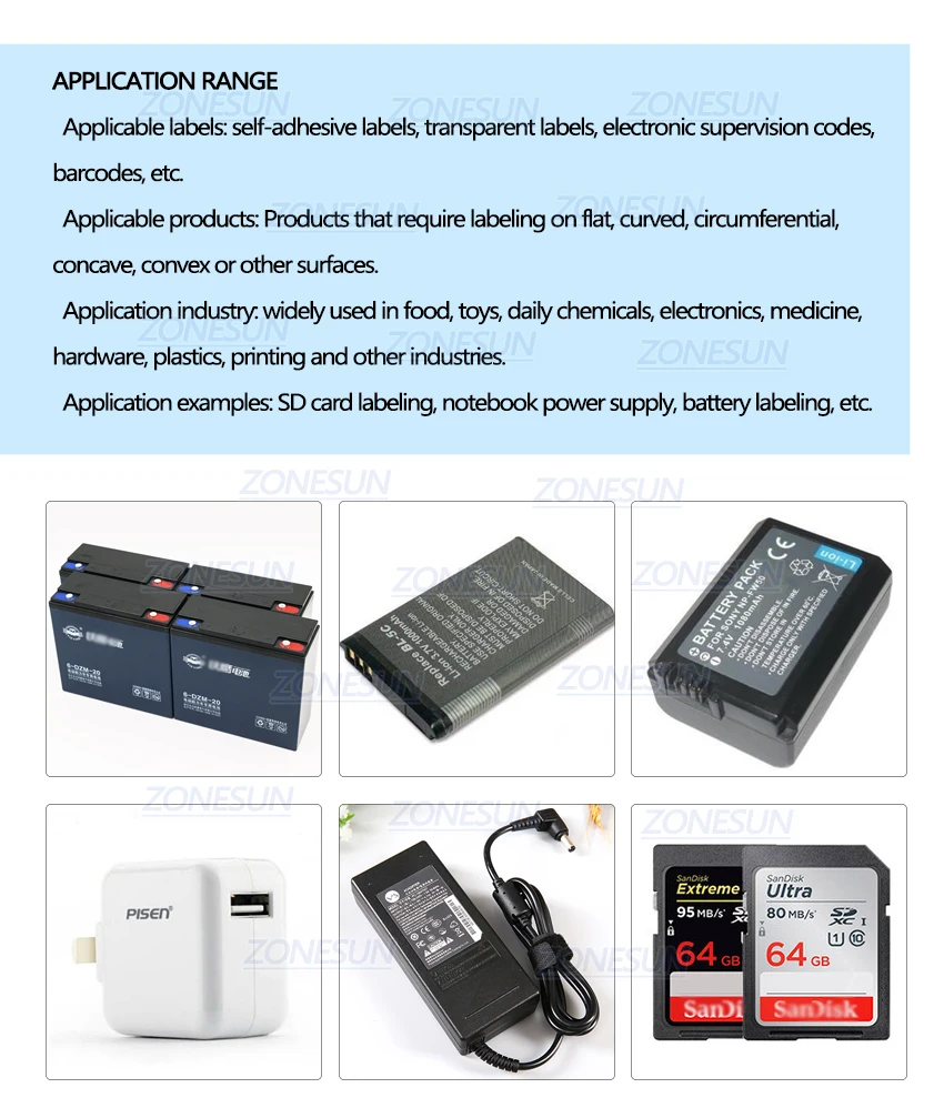 ZONESUN XL-T807 Высокая точность маркировочная машина электронные компоненты самоклеющиеся этикетки Прозрачная этикетка