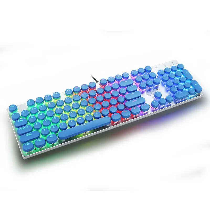 Синяя машинка, стильные круглые колпачки для ключей, двойная инъекция, механическая Кепка для вишни MX, игровая клавиатура с подсветкой