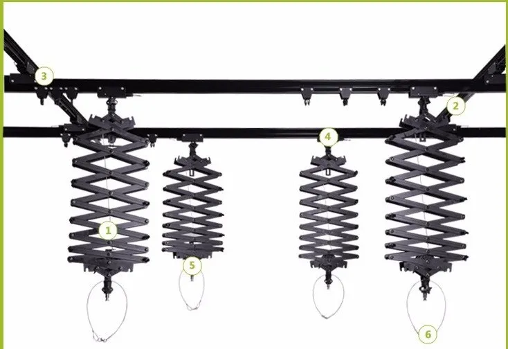 Профессиональная студия реквизит фотографии, профессиональное студийное оборудование, потолочные комплекты рельсов, четыре 3 метра рельсы, четыре пантографа, 2 м CD15