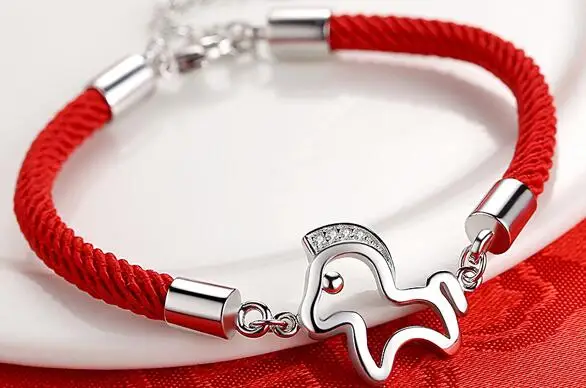 

Beebracele 2019 fashionable Pu Leather stainless steel bracelets Women Waven red and black animal Rope chain female jewelry
