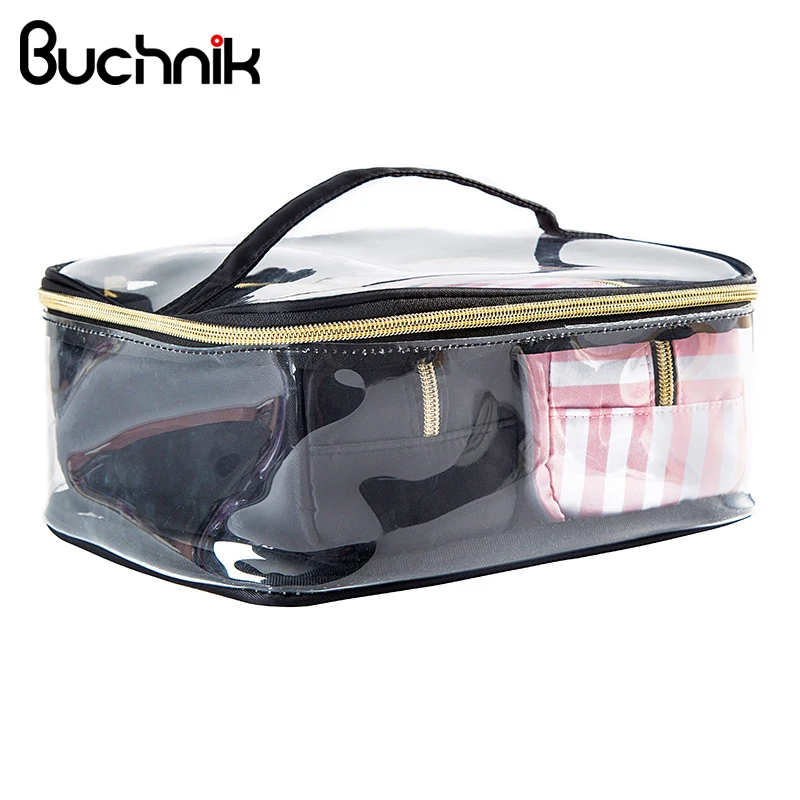 Hot 3pcs Transpa Pvc Cosmetic Bag Waterproof Women S Travel 3pcs Transpa Pvc Cosmetic Bag Waterproof Women S Travel Bags Clear Wash Organizer Pouch Beauticians Makeup Case Accessories