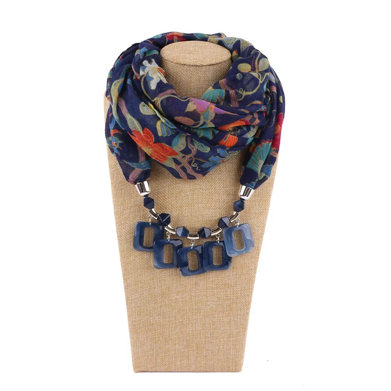 Мода от Ahmed многослойное геометрическое квадратное ожерелье с подвеской для женщин шарф ожерелье бижутерия ошейник украшение - Окраска металла: E