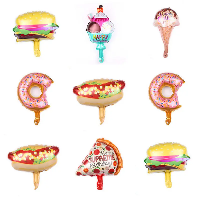 

HDBFH New Mini Dessert Ice Cream Series Aluminum Balloons Children's Festival Birthday Party Decoration Balloons