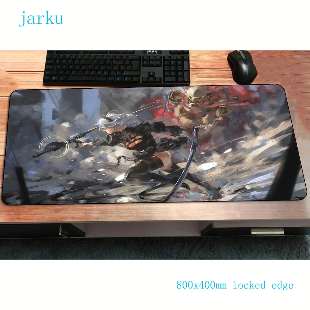 Игровой коврик для мыши nier 800x400x3 мм большой 3d аксессуары ноутбука эргономичный